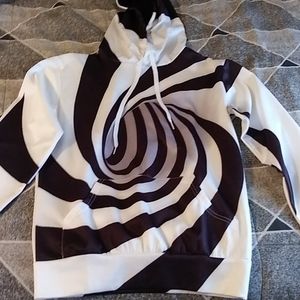 Black and White Spiraled Sweatshirt